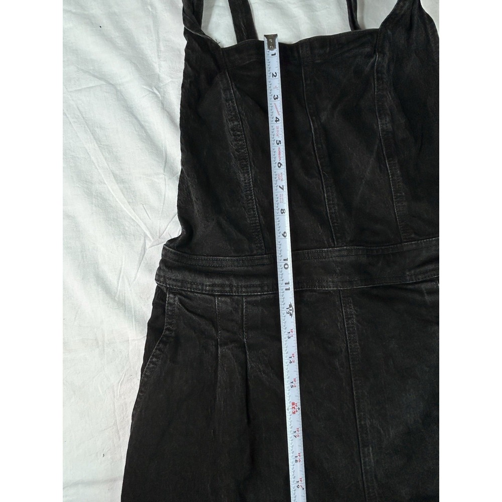 Vtg Madewell Overalls Black Tapered Size 12 Crisscross Zipper Side - Picture 4 of 13